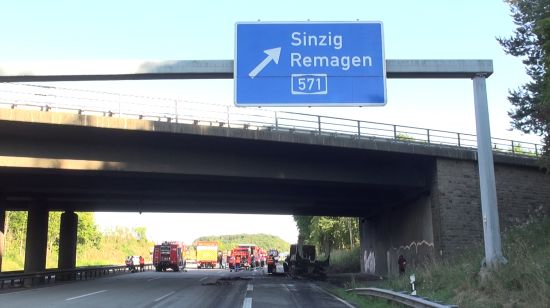 LKW Brand A61 Kreuz Sinzig