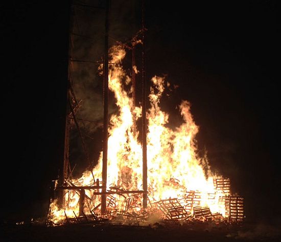 Brandstiftung Martinsfeuer Niederlützingen