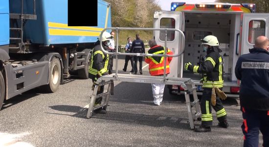 Unfall B412 Traktor LKW Wehr