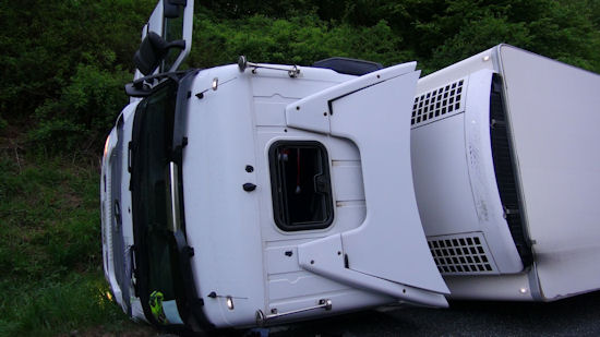 LKW Unfall A61