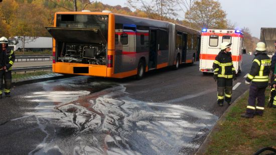 Bus mit Burgbrohler Schulkindern fängt Feuer