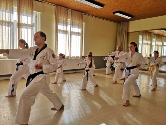 Wer möchte mitmachen? Zertifiziert Taekwondo-Lehrer trainiert Kinder