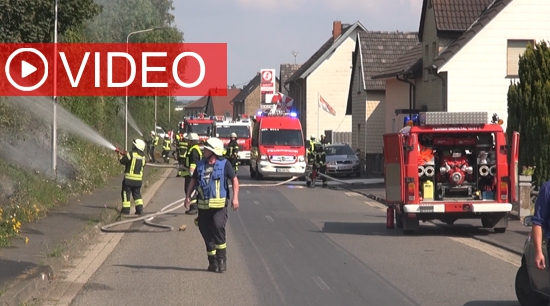 Plötzlicher Böschungsbrand an der Brohltalstraße sorgt für Feuerwehreinsatz Gebäude waren in Gefahr