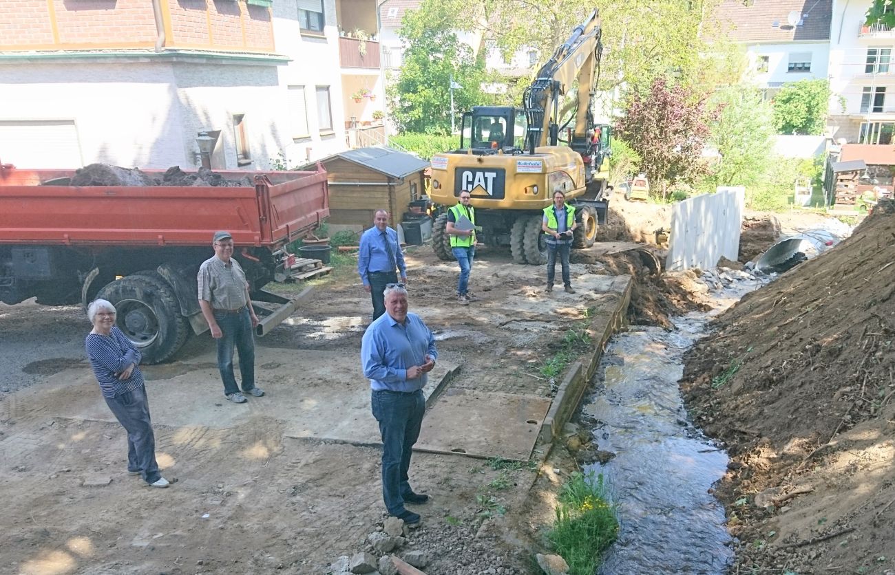 Renaturierung des Gleeser Baches in Burgbrohl Hochwasserschutz im Brohltal