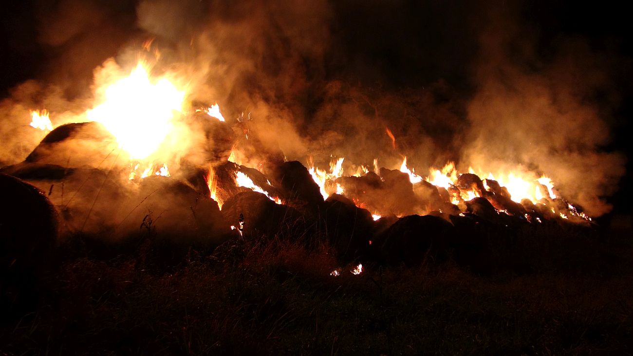 Brandserie: Erneut brennen 160 Heuballen in der Kreisstadt 4 Brände seit September