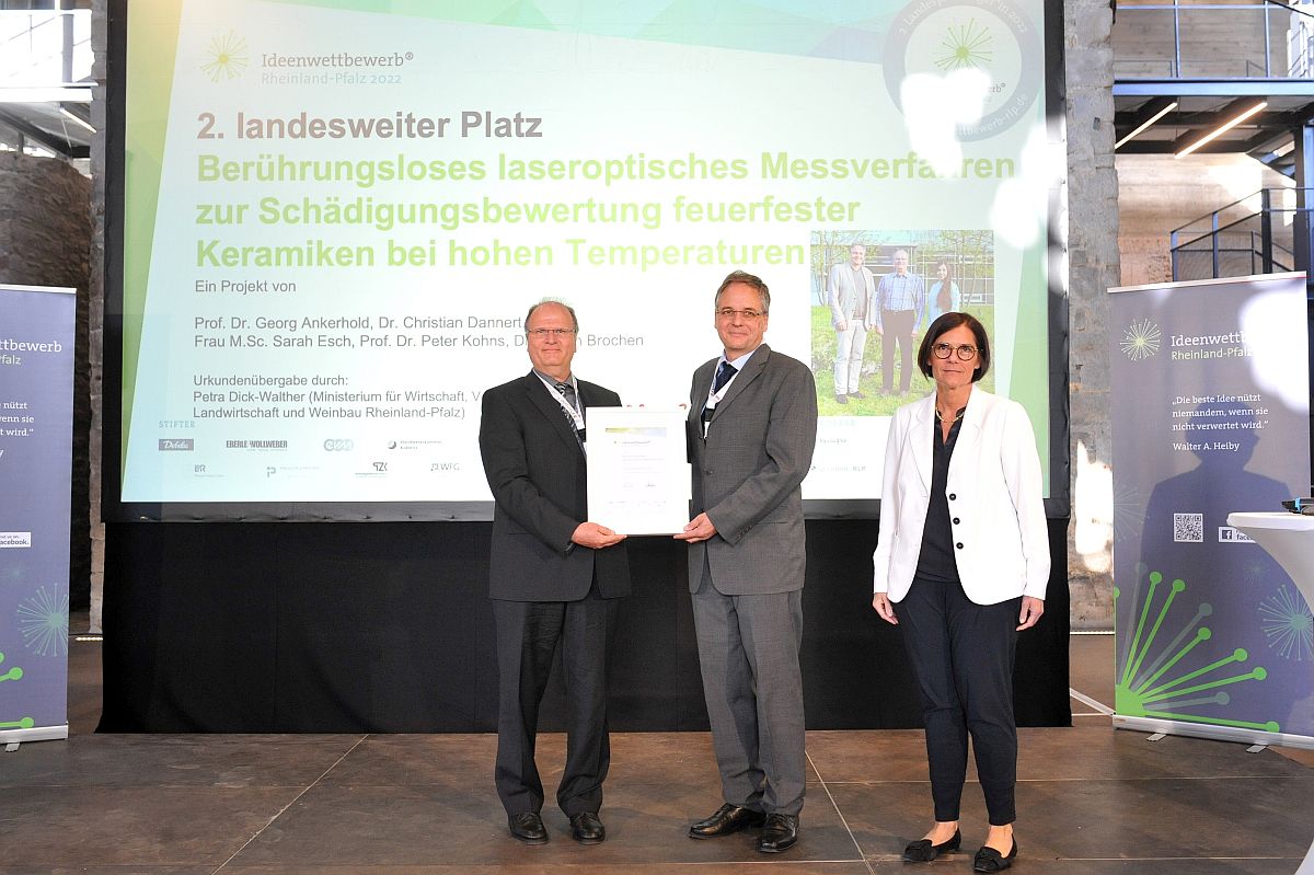 Innovatives Messverfahren vom RheinAhrCampus Remagen ausgezeichnet Ideenwettbewerb Rheinland-Pfalz