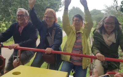 Jahresausflug mit der Draisine zum Bio-Weingut