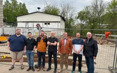 FDP Brohltal informiert sich über den Neubau des Feuerwehrhauses in Burgbrohl