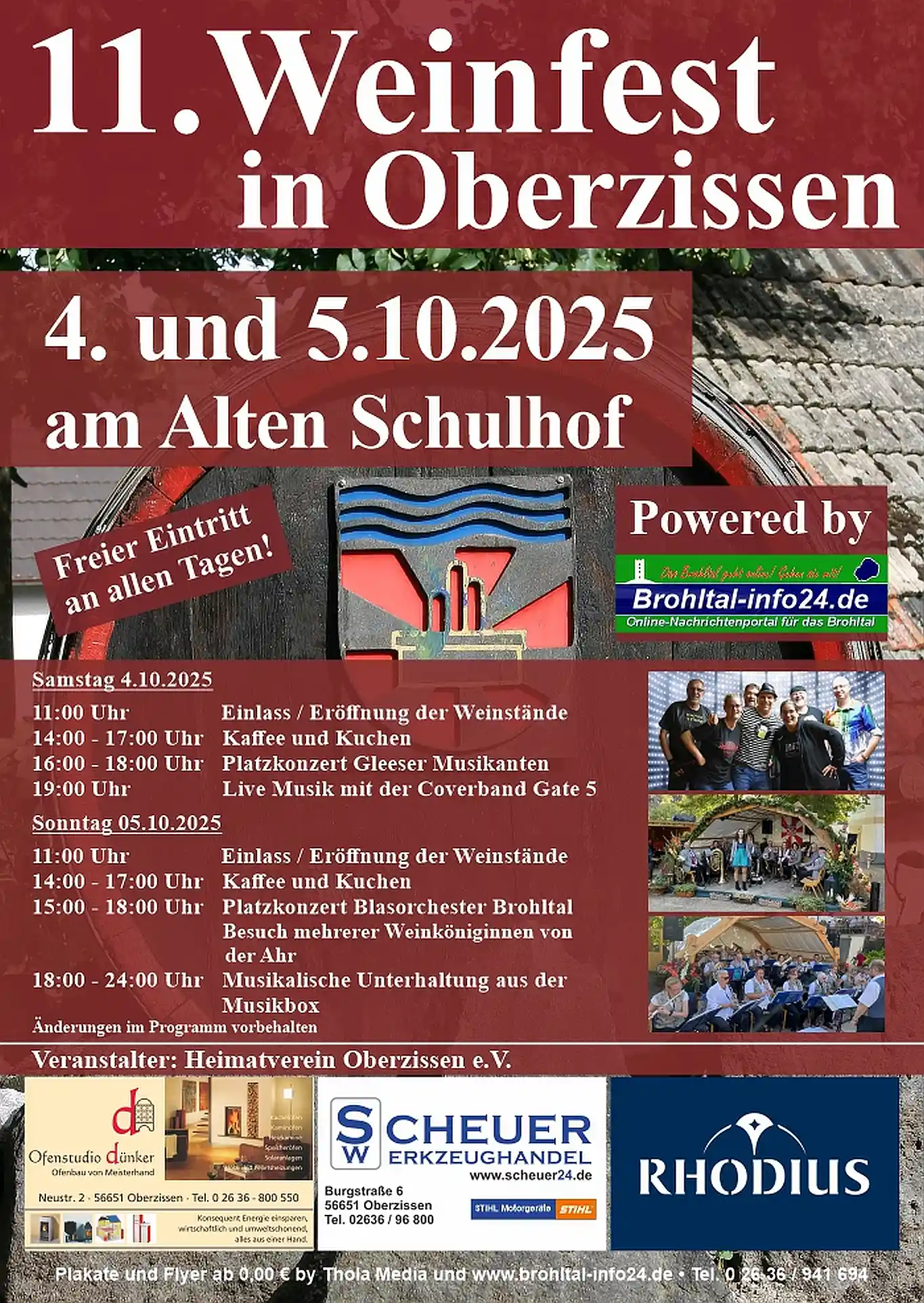 11. Weinfest am historischen Weinberg an der Alten Schule Oberzissen