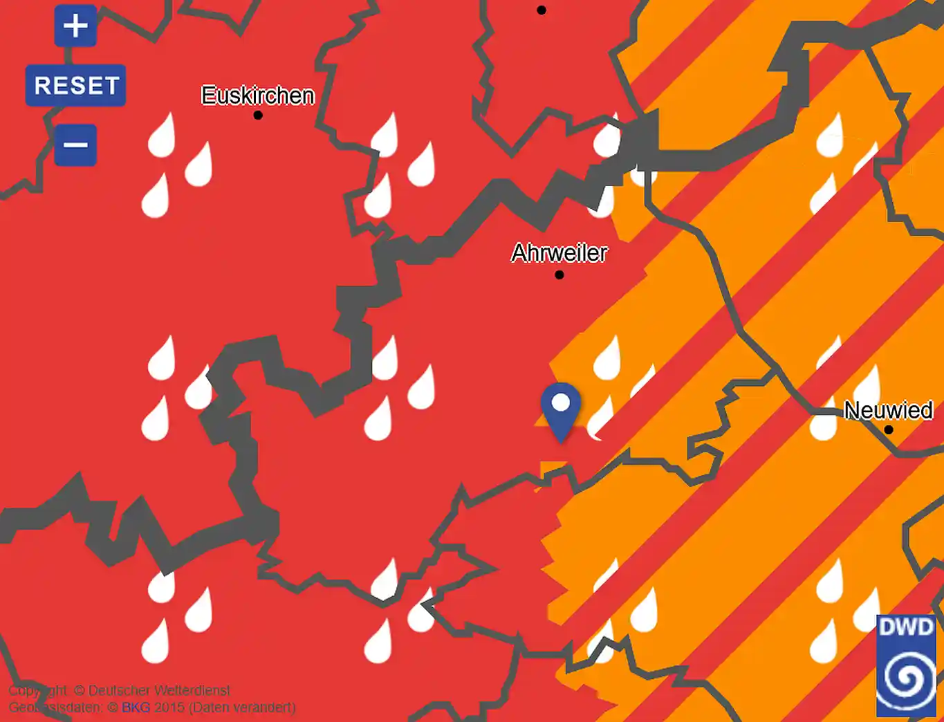 Warnung vor Starkregen und Überflutungen im Kreis Ahrweiler Hochwasser wie 2016 möglich