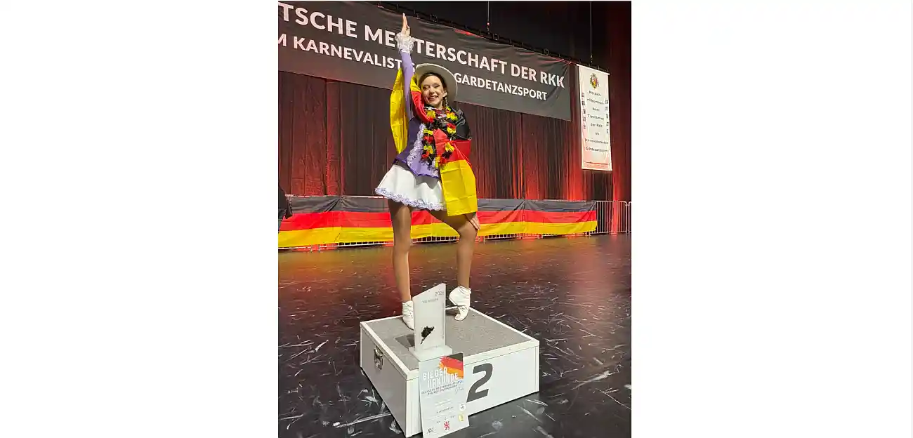 Niederdürenbacher Garde Eifelperle erreicht 2. und 3. Platz bei der Deutschen Meisterschaft Zuzi Lipinska ist Deutsche Vizemeisterin im Solotanz