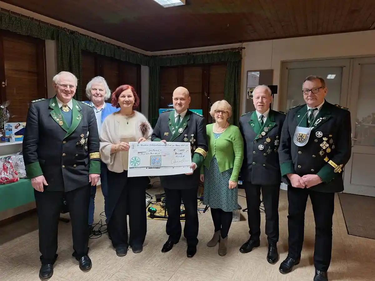Engagierte Matthias-Schützen Brohl spenden 3.000 € an den Hospiz-Verein Rhein-Ahr