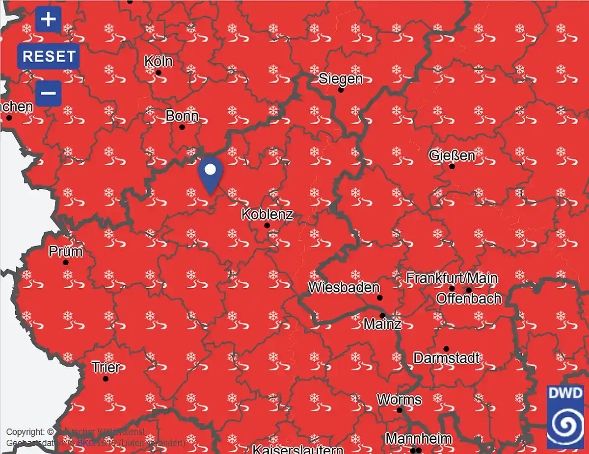 Zweithöchste Unwetterwarnung: Extreme Glättegefahr im Brohltal und in der Region Zweithöchste Unwetterwarnung: Extreme Glättegefahr im Brohltal und in der Region