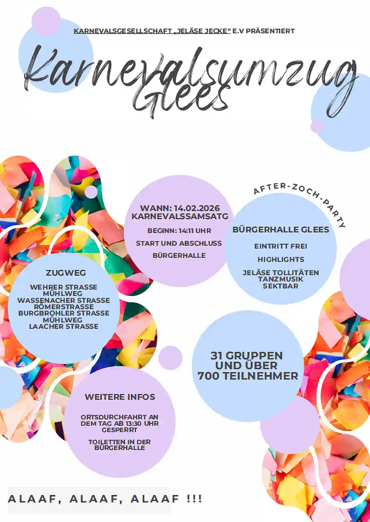 1. Karnevalszug in Glees